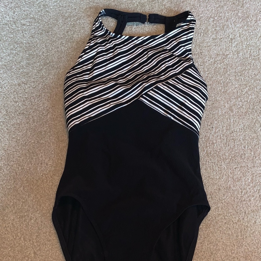 Black and White One Piece Swimsuit